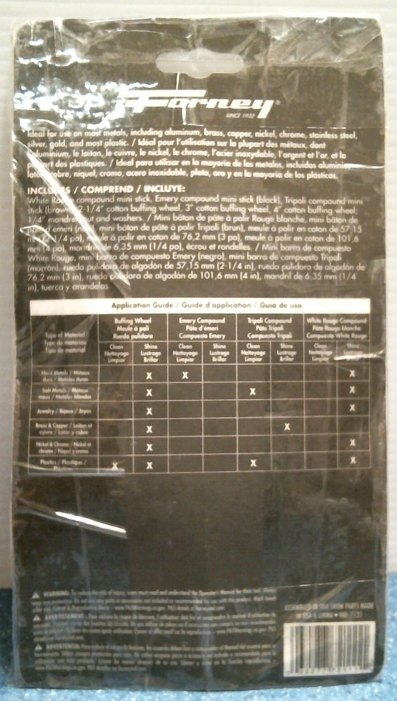 Forney Drill Mounted Buffing Kit, 7 pc. (72111) FS