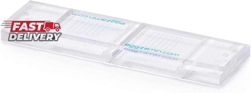 Mcmaster Method Microscope Slide - FEC (Fecal Egg Count) or Worm Count, Double C
