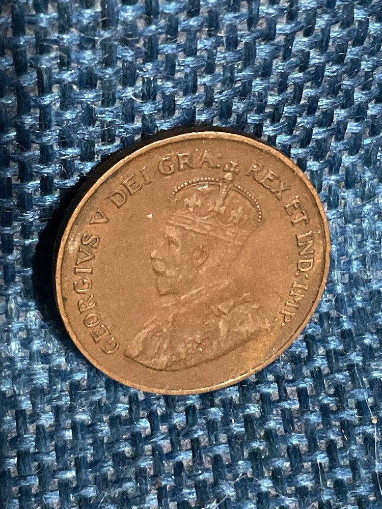 1920 CANADA ONE 1 CENT COIN VF