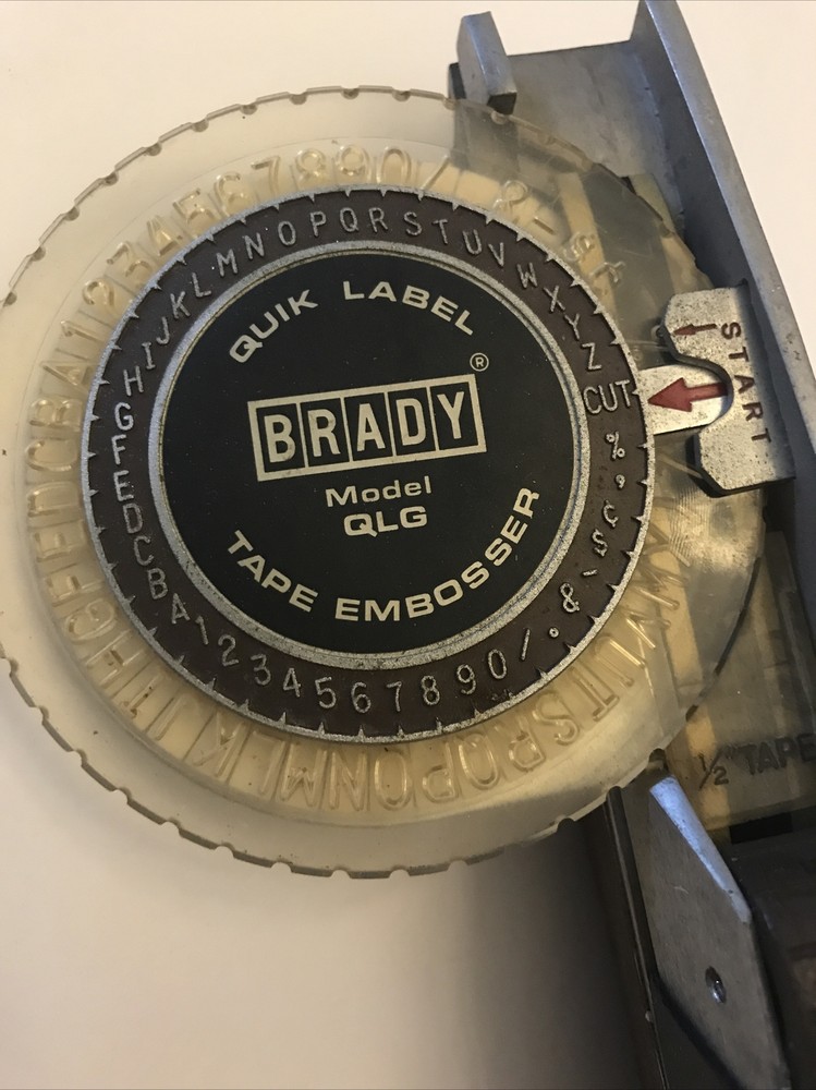 vintage brady label maker QLG- mcm