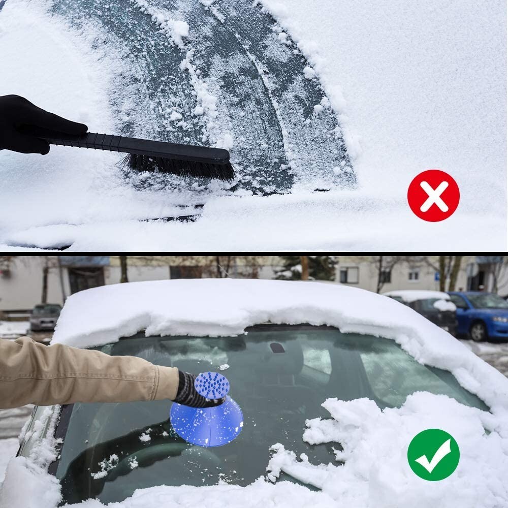 Ice Scraper Auto, Car Windscreen Ice Shaped Multi-Function Cone Fueling Funnel