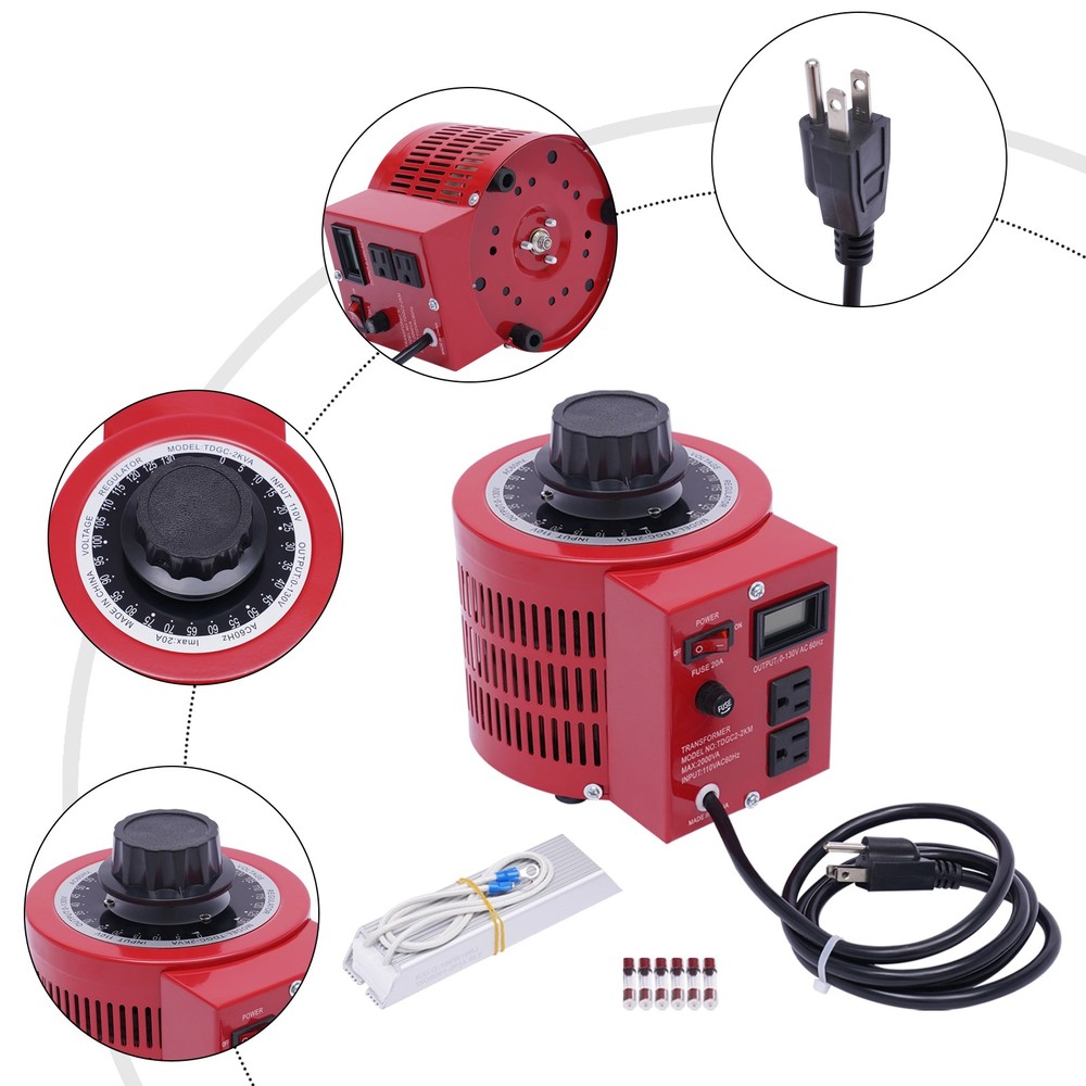 0-130 Volt Adjustable AC Voltage Regulator Variable Transformer 2000VA 110V 60Hz