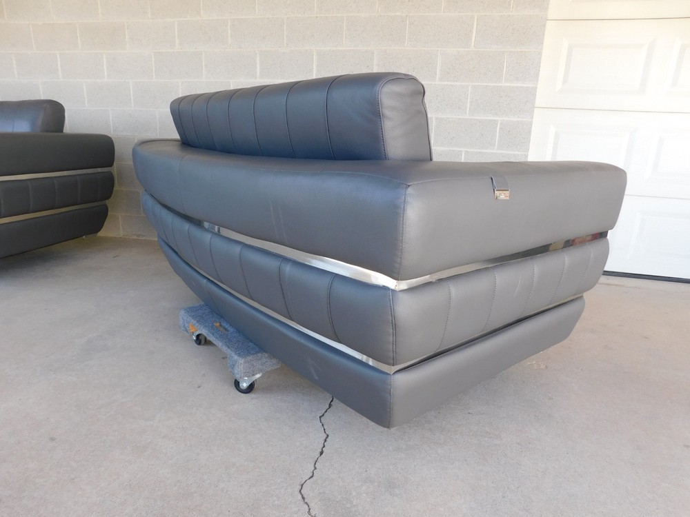 Divan Italia Contemporary Modern Leather Sofa Set