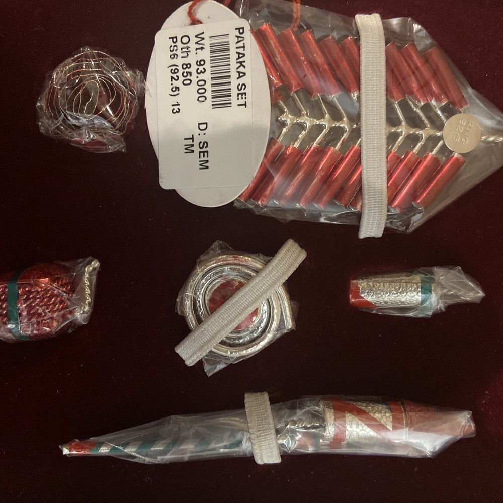 Sterling Silver miniature Fire Cracker Replica Set, 93 grams