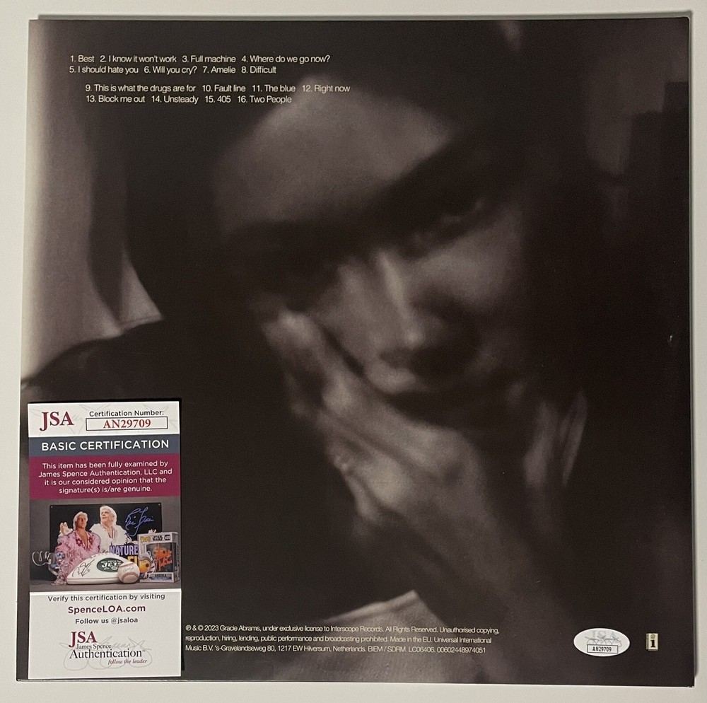 GRACIE ABRAMS SIGNED GOOD RIDDANCE VINYL LP - JSA COA