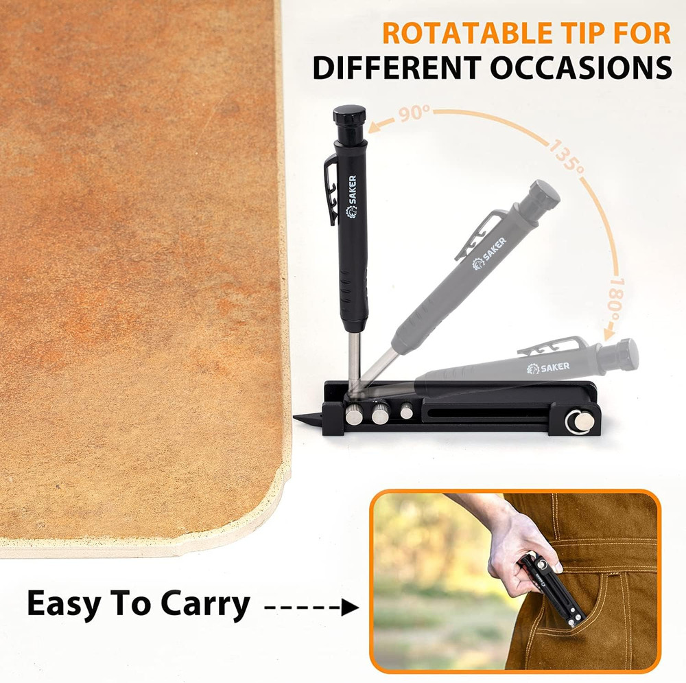 Multi-Function Scribing Tool- Construction Pencil- Aluminum Alloy Scribe Tool wi