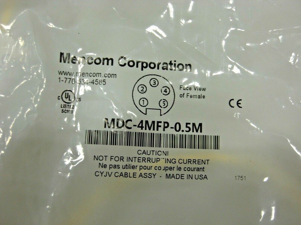 NEW Mencom Cable MDC-4MFP-0.5M