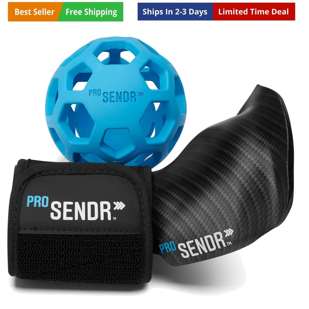 Golf Training Aid | Carbon Fiber Wrist Cradle Plus Compression Sphere | Impro...