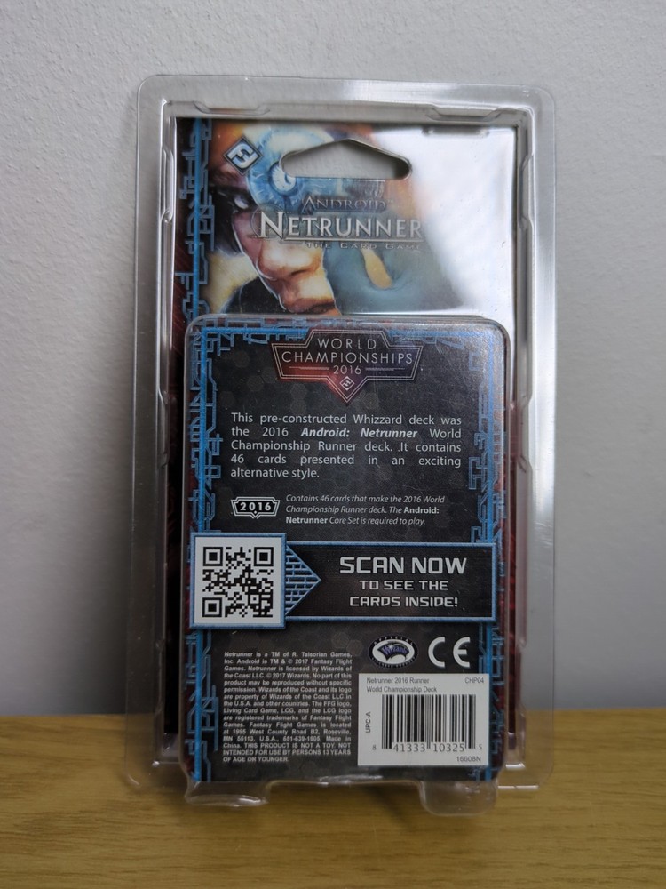 Android Netrunner - Whizzard Runner World Championship Deck 2016 - Sealed New