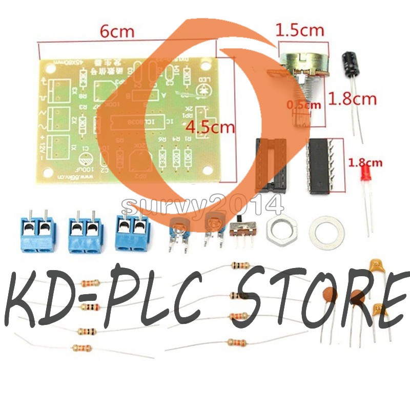 ICL8038 Function Signal Generator Module Sine Square Triangle Wave Output Kits S