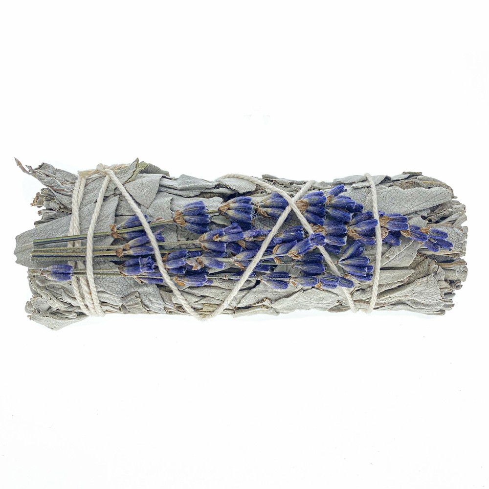 Smudge Stick - 4" Lavender & White Sage Bundle w/Instructions - Calming