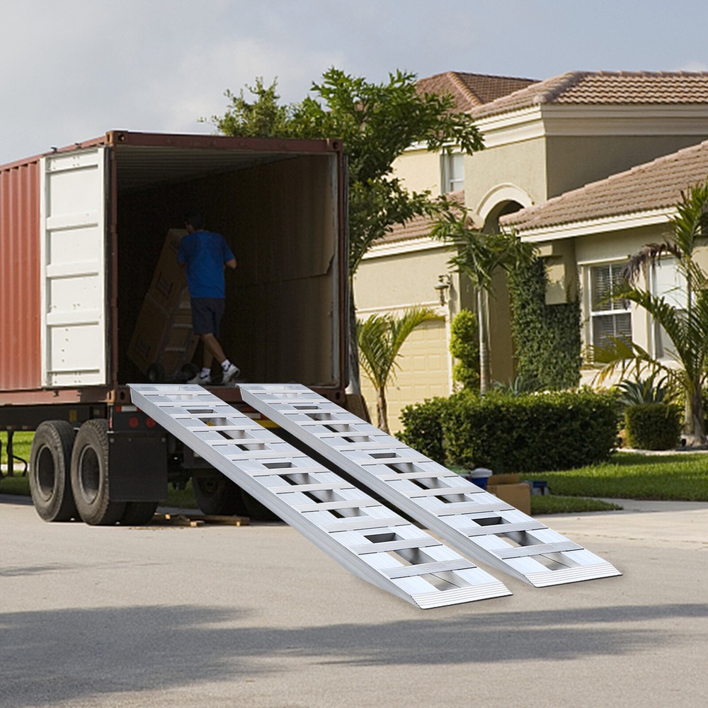 6800 lbs Aluminum Trailer Ramps – 2-Pack for Safe Vehicle Loading