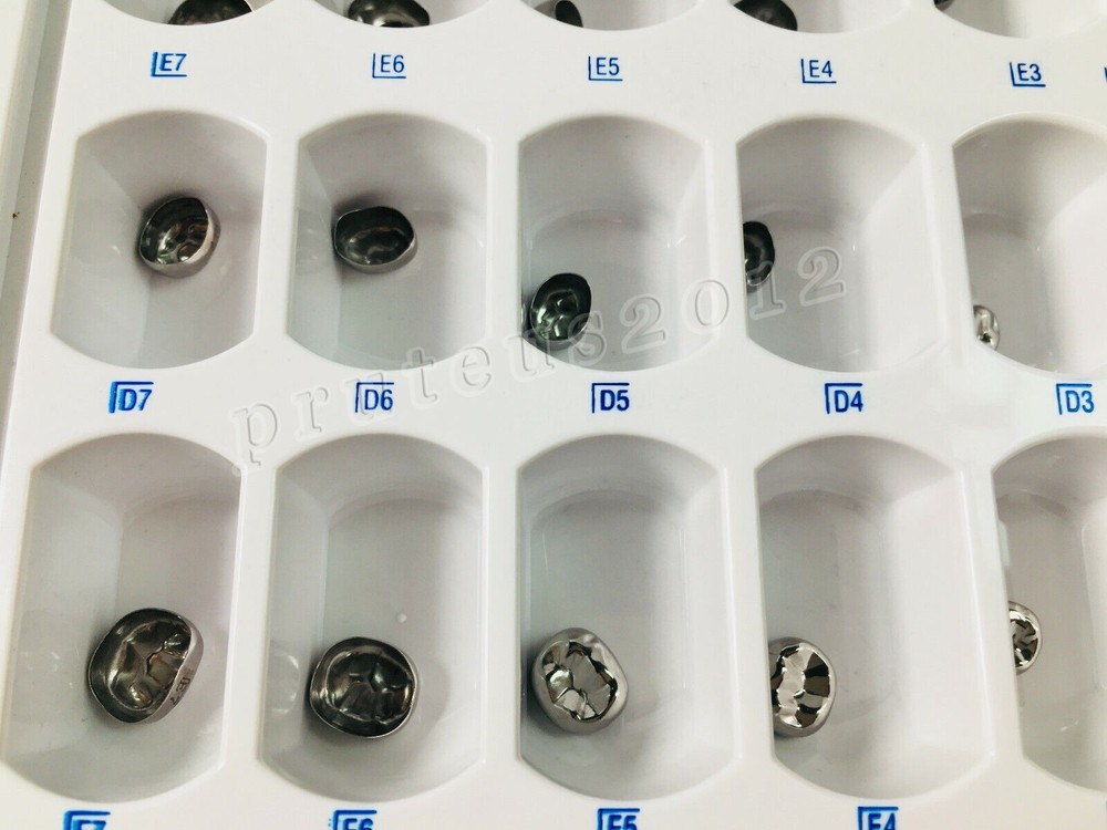 48 ASSORTED PRIMARY MOLAR STAINLESS STEEL CROWNS - COMPLETE KIT