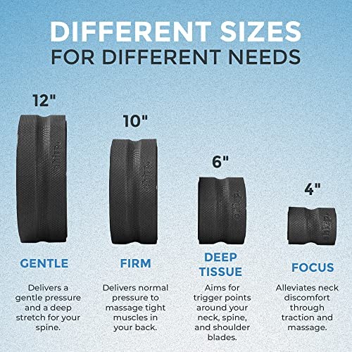 Wheel Foam Roller – Targeted Back & Neck Relief, Lumbar Spine 4-Pack Black