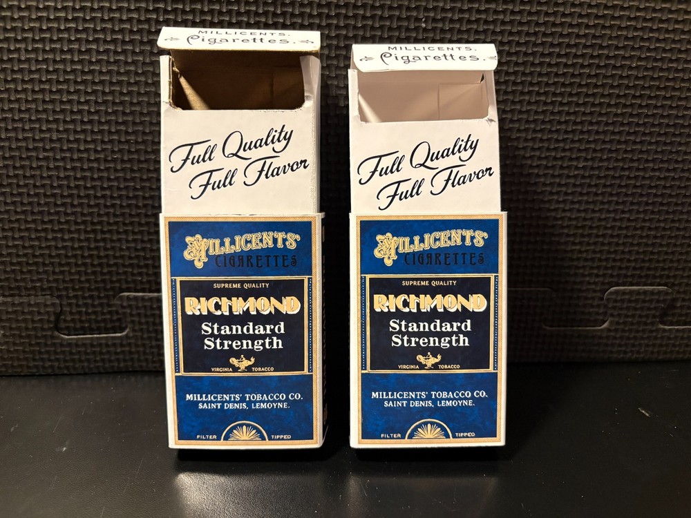 Millicent Cigarette packs from Red Dead Redemption - 2 empty custom design boxes
