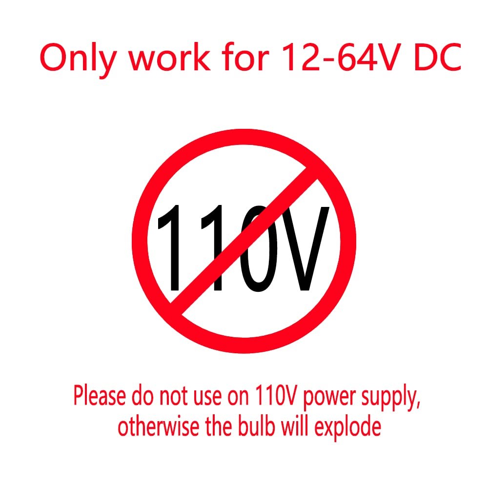 12V Low Voltage LED Light Bulbs - Daylight 7W(Only for 12-36V), Pack of 2