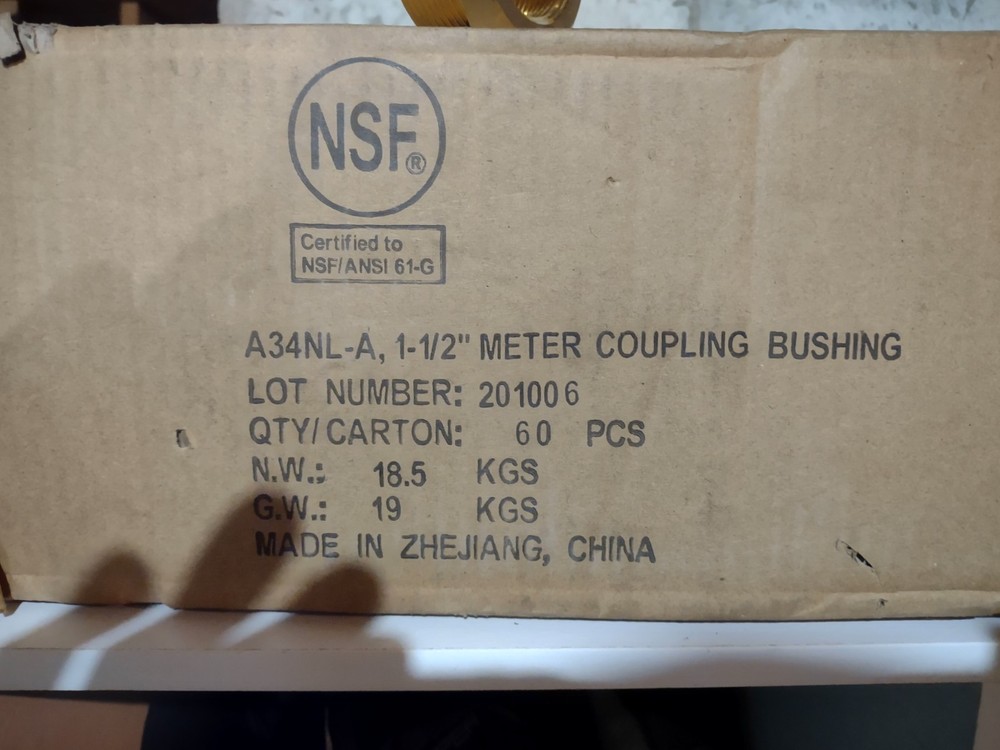 1 1/2 brass meter coupling bushing