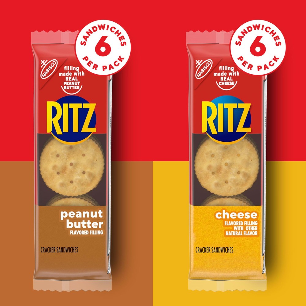 Peanut Butter Cheese Sandwich Crackers 32 Snack Packs 6 Per Pack