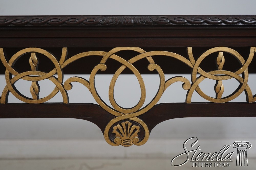 68148: BAKER Chippendale Large Mahogany Library Table