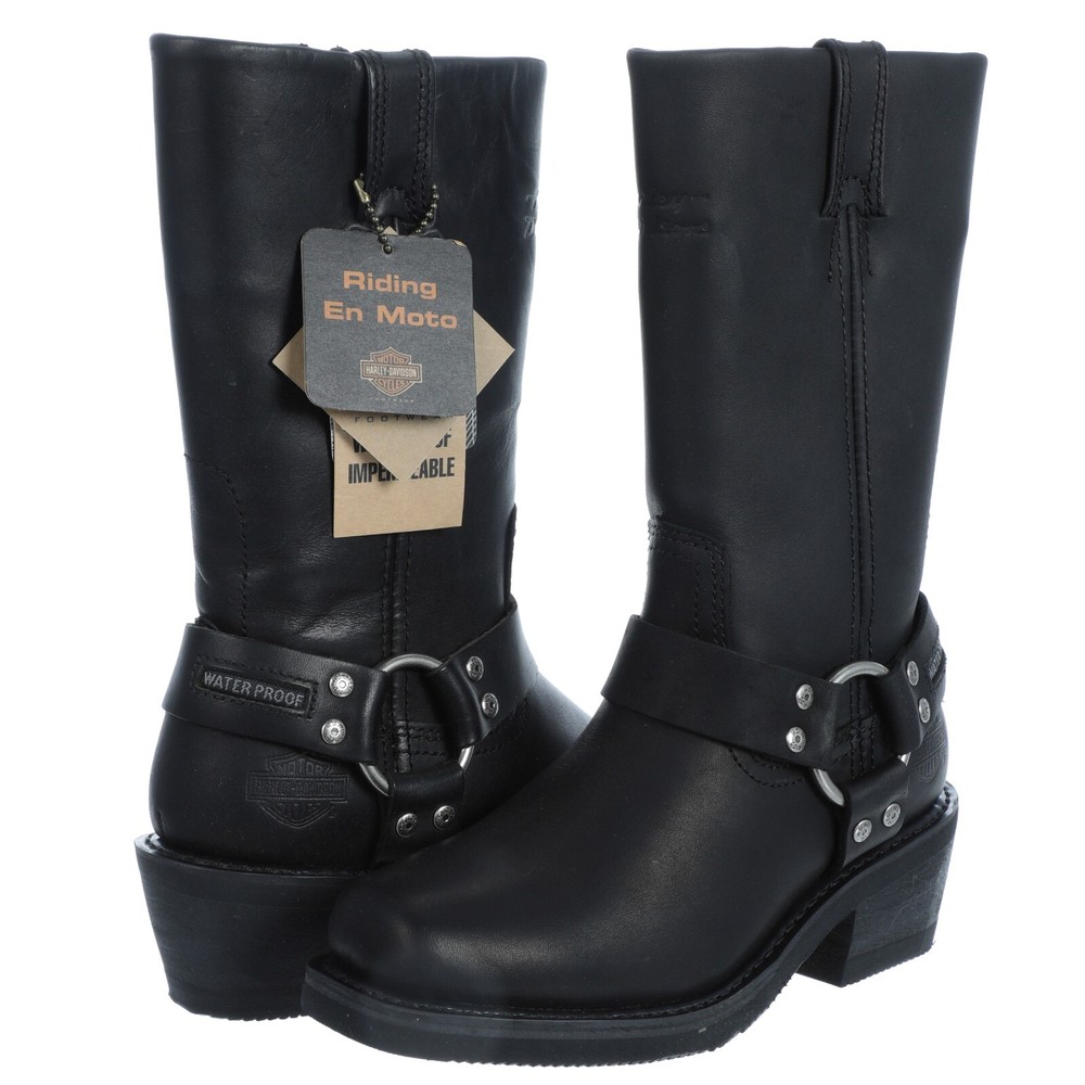 Womens Black Harley Boots Size 5.5