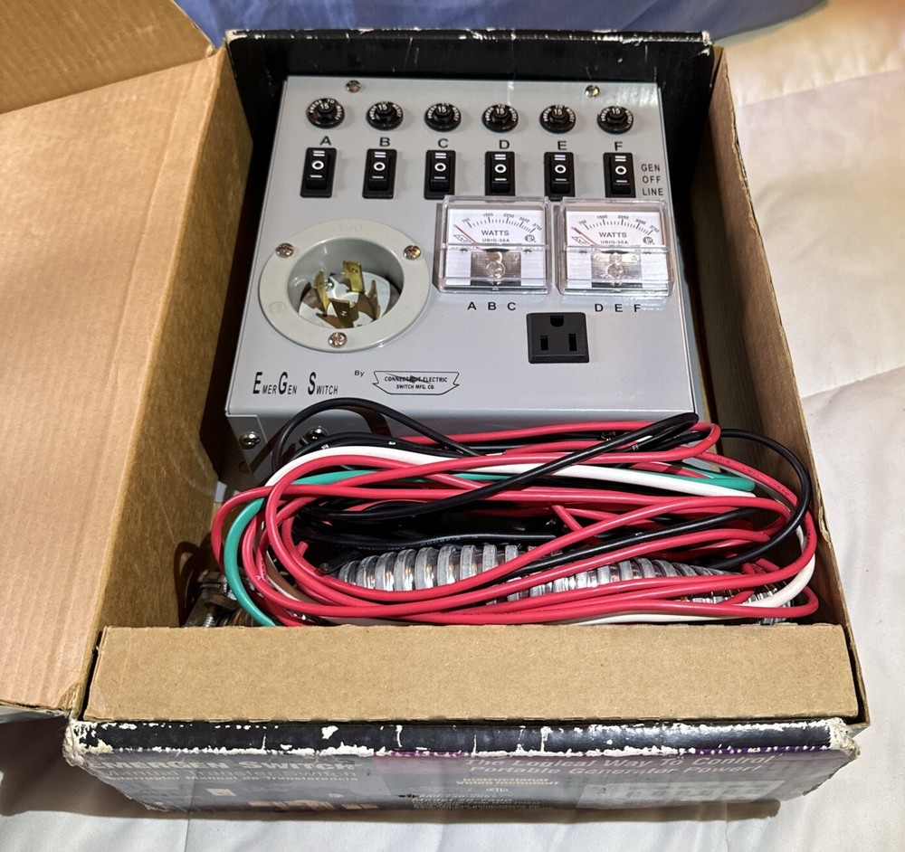 EmerGen Switch Manual Transfer Switch NOS #6-7500