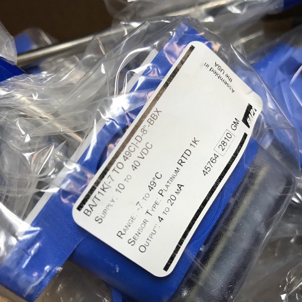 BAPI BA/T1K(-7 TO 49C)-D-8"-BBX Immersion Temperature Sensor Probe Platinum RTD