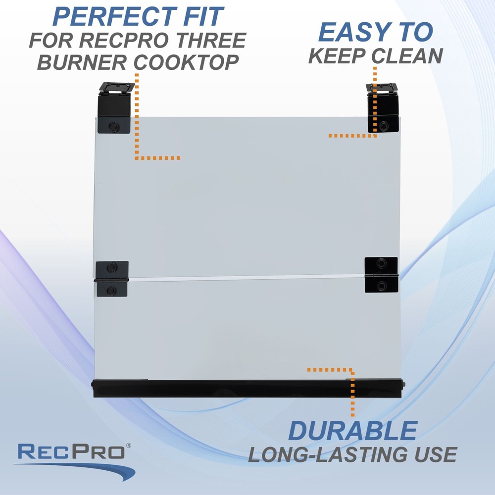 RecPro RV Glass Top for Three Burner Cooktop | Replacement for RecPro, Greystone