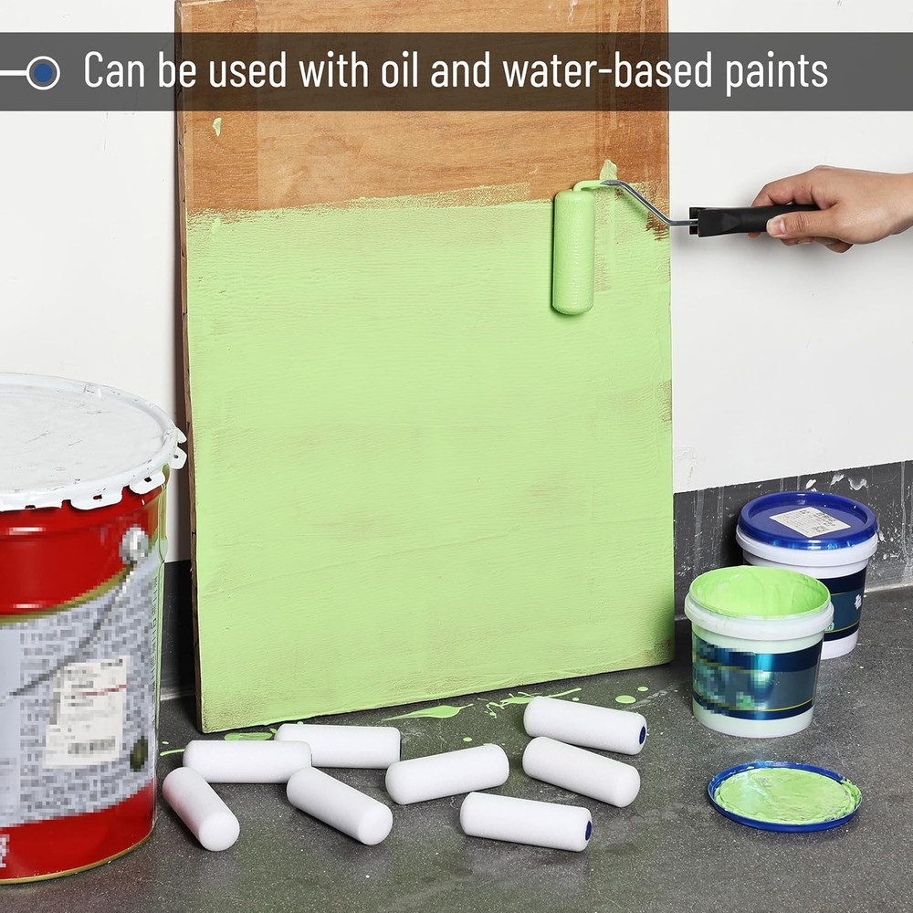 Bates Foam Paint Roller Covers 4" - 30 Pack, High Density Quality Rollers
