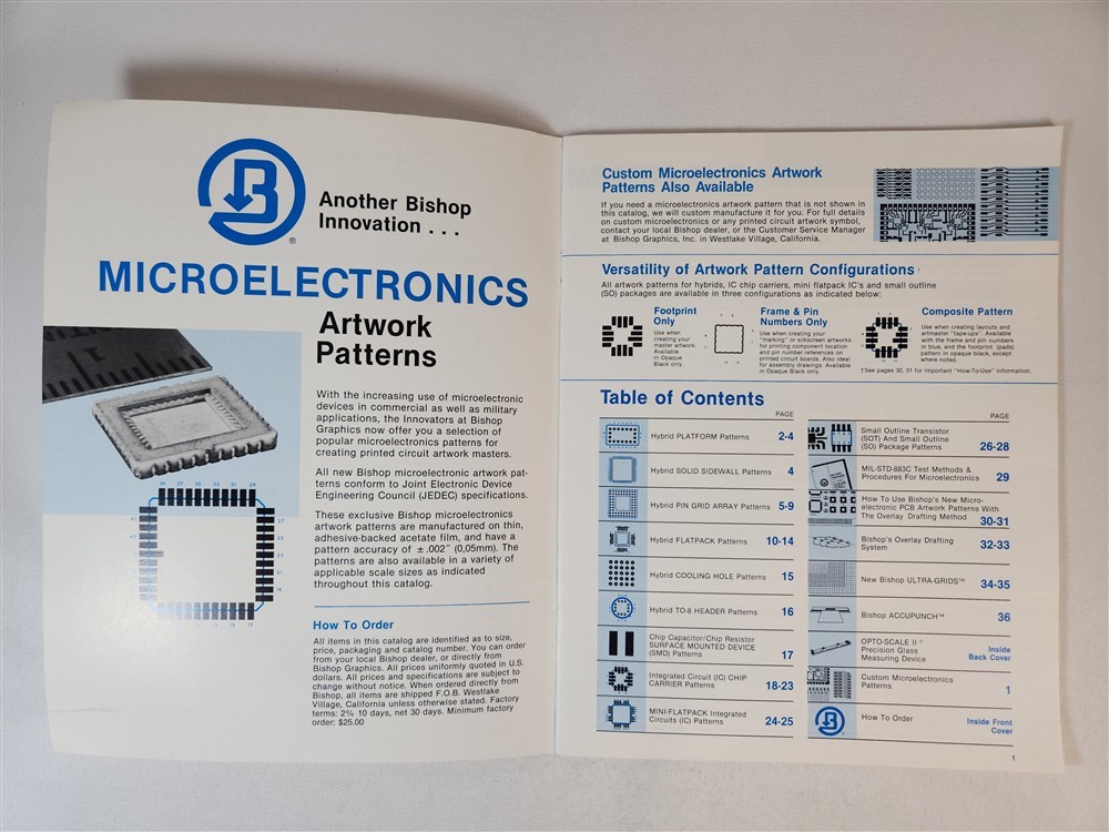 Bishop Graphics Microelectronics Artwork Patterns 1984 Catalog Westlake Village