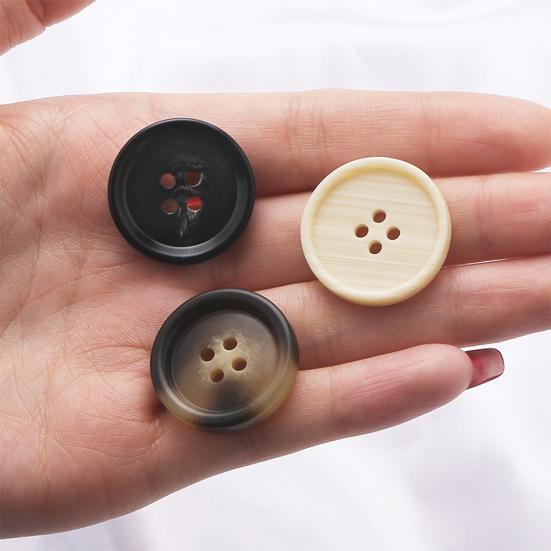 50Pcs Round Resin Button Windbreaker Coat Four-Button Suit Jacket