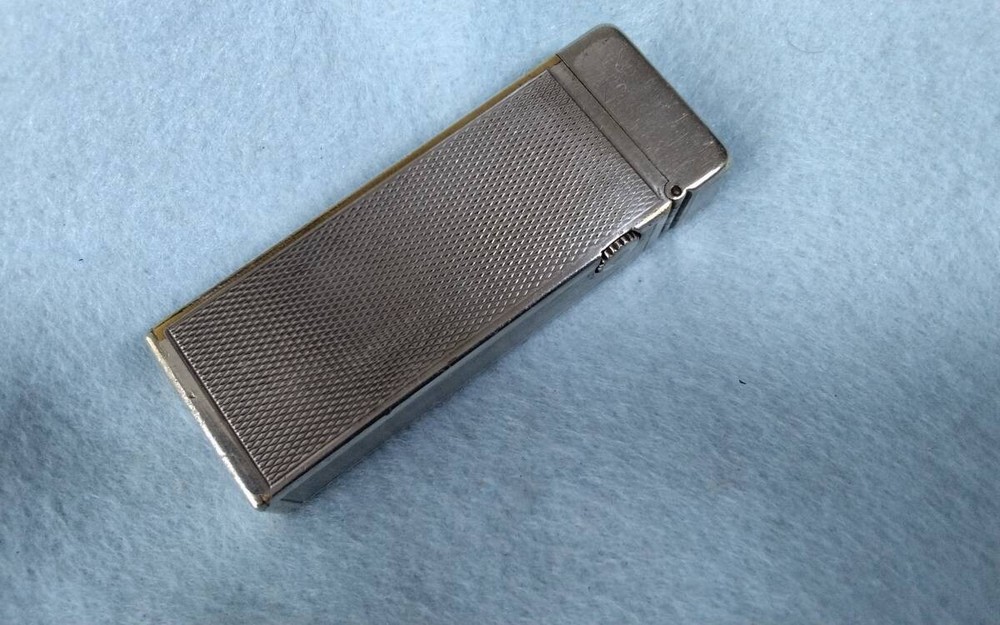 Dunhill Pipe Lighter Silver Barley Early Model Used Working