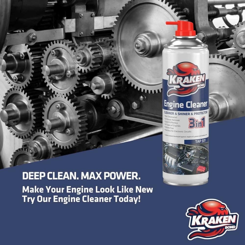 Engine Cleaner Spray - 2x12.3 fl. Oz Engine Degreaser for Engine Bay, Gunk, a...