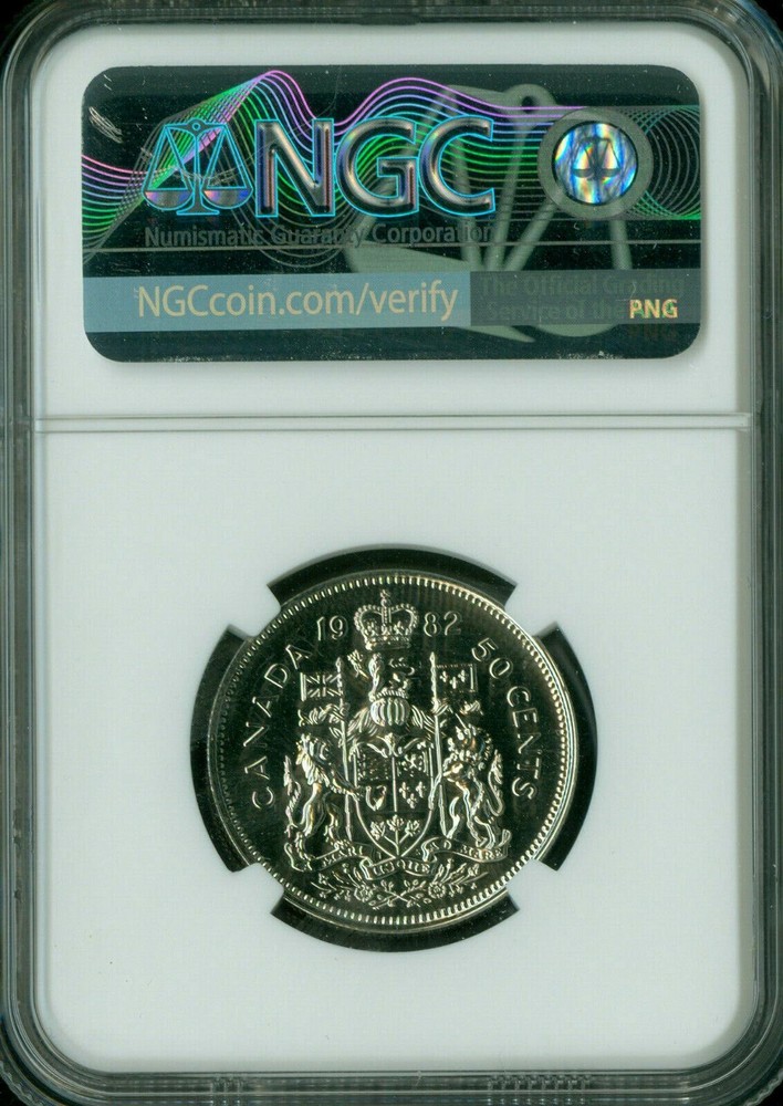 1982 CANADA 50 CENTS NGC MS67 MAC SPOTLESS *