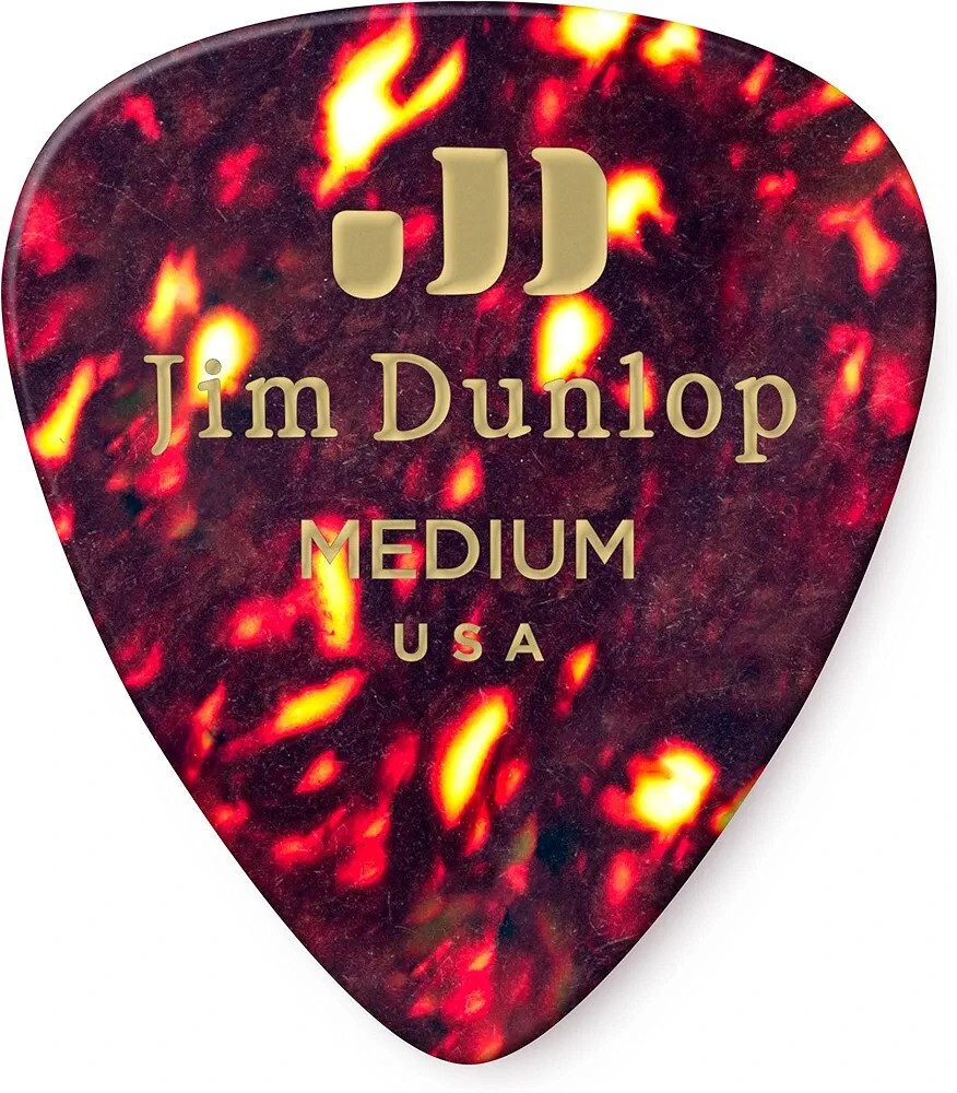 Dunlop Celluloid Shell Classic Medium Picks, 6 Pack, 483R05MD