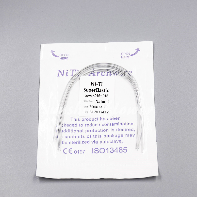 10 Packs Dental Super Elastic Niti Arch Wire Rectangular Arch Wire Ovoid/Natural
