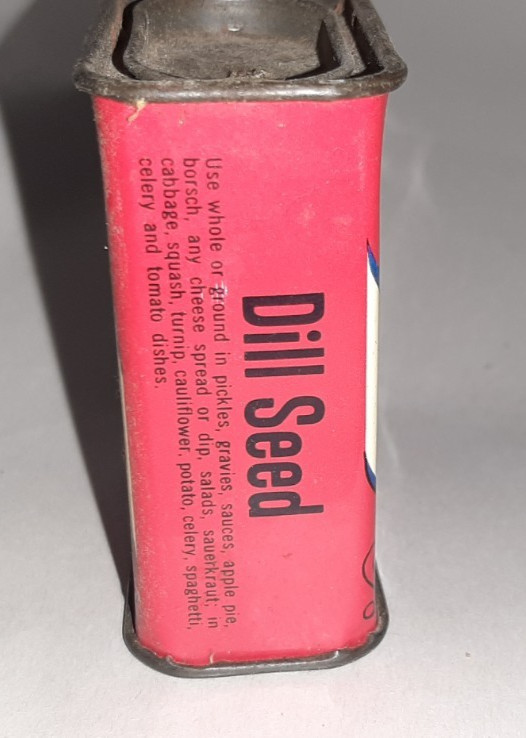 Vintage Kroger Dill Seed Tin
