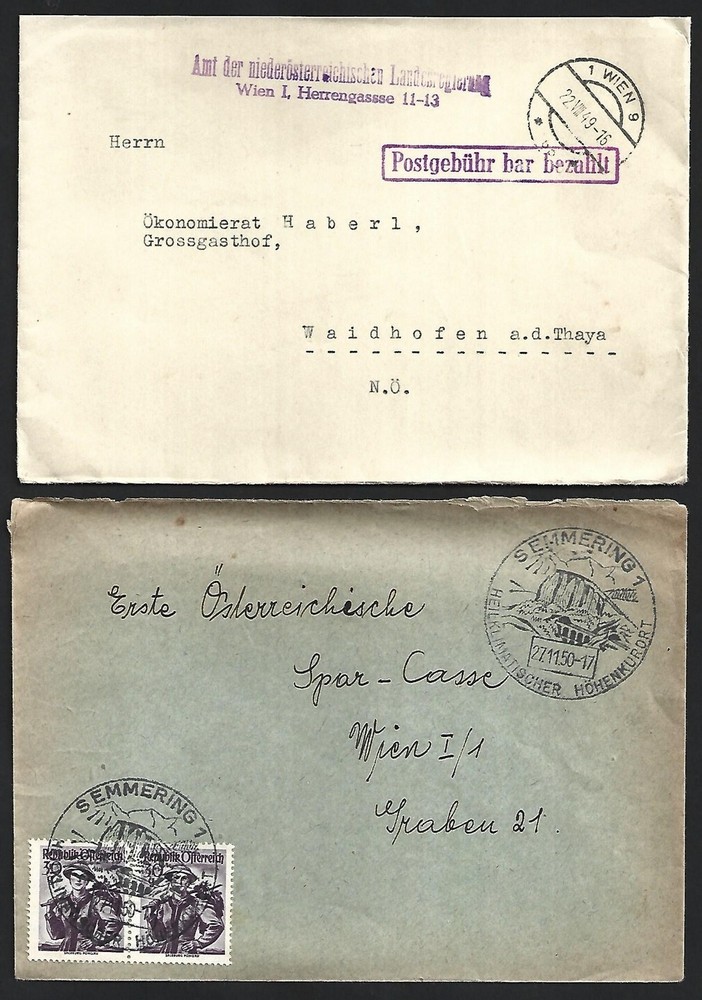 Austria 1919-50 cards & covers (5 items)