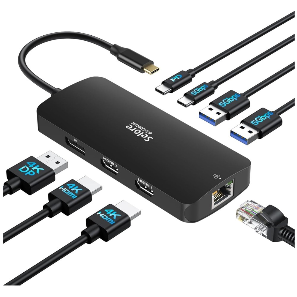 USB C Docking Station Thunderbolt 3/4/5 Compatible