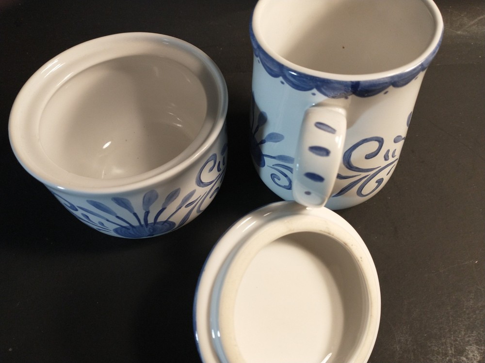 Corelle Coordinates Oceanview stoneware cream & sugar set