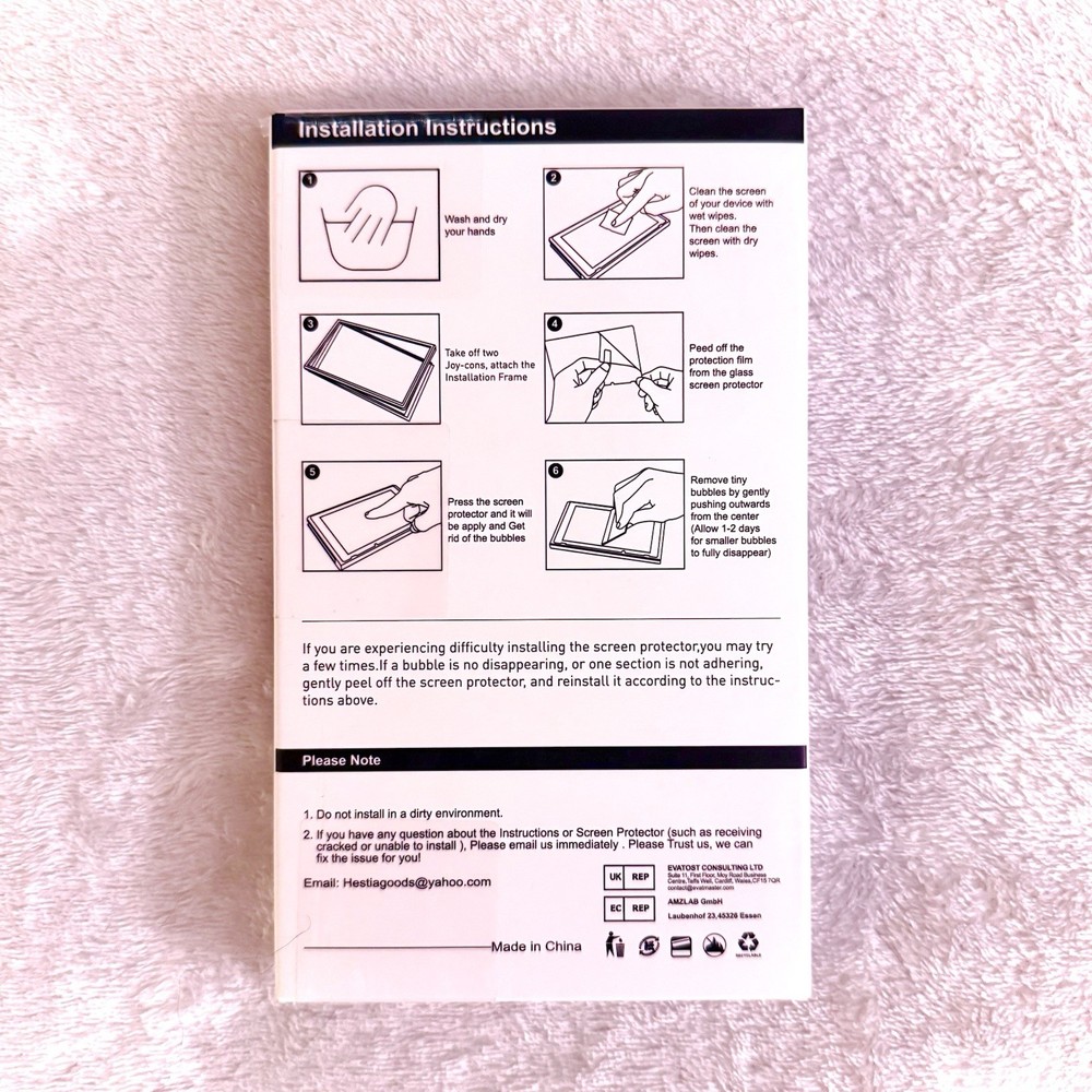 Tempered glass screen protector for the OLED switch / With original packaging