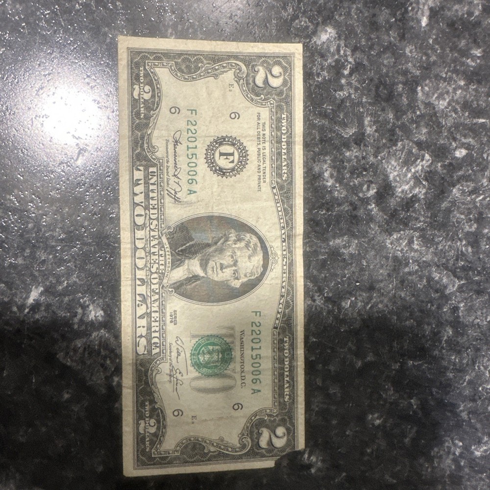 2 Dollar Bill 1995 Series F Rare