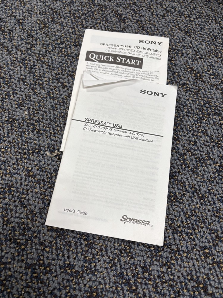 Sony CD-Rewritable Recorder with USB Interface