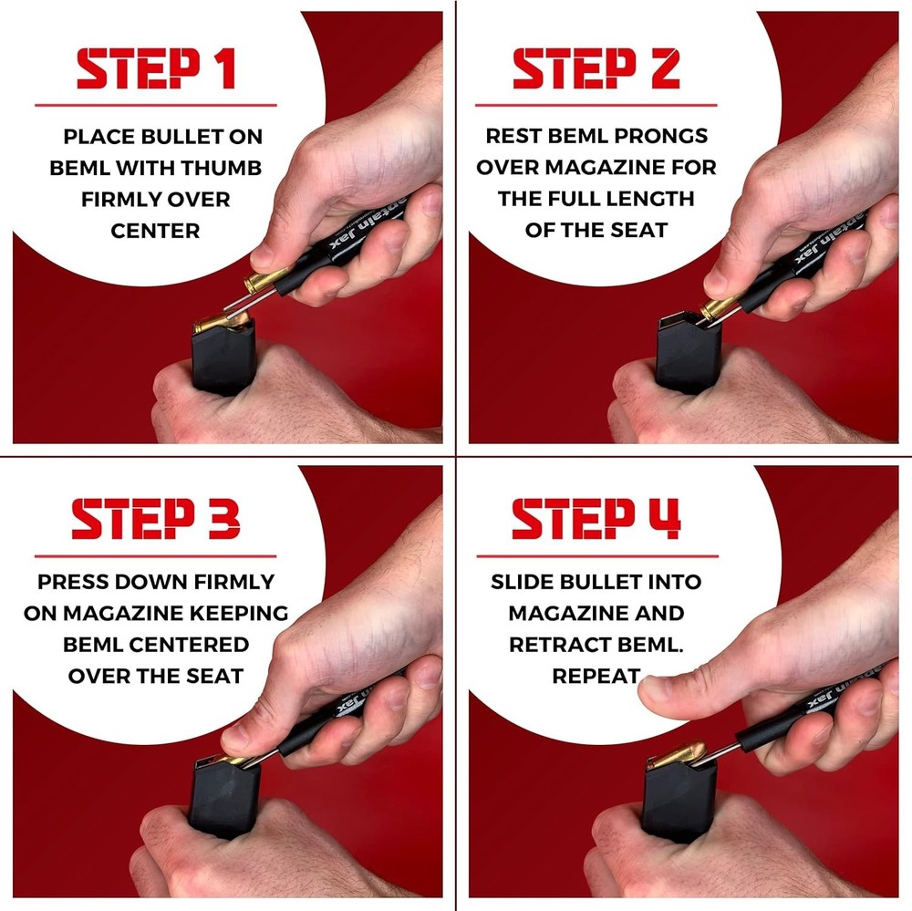 Durable Stainless Steel Magazine Loader - 2-Pack for Easy One-Hand Loading