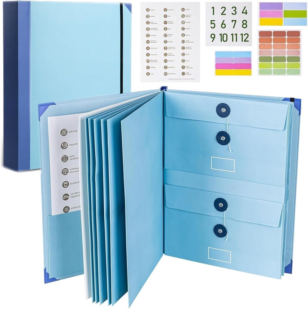 Emergency Document Organizer - Important Papers Binder for Birth Certificates, P