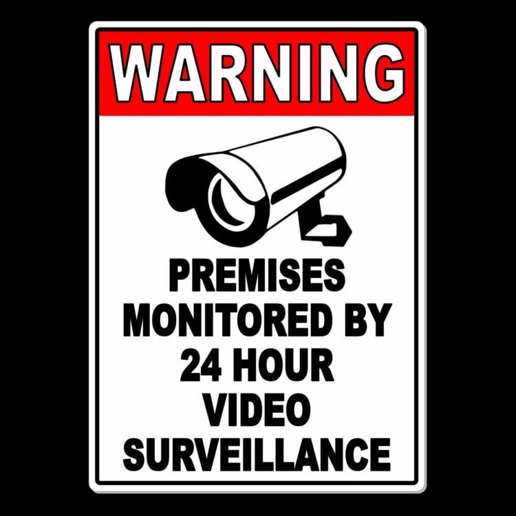 Property Protected By Video Surveillance Security Camera Sign or decal