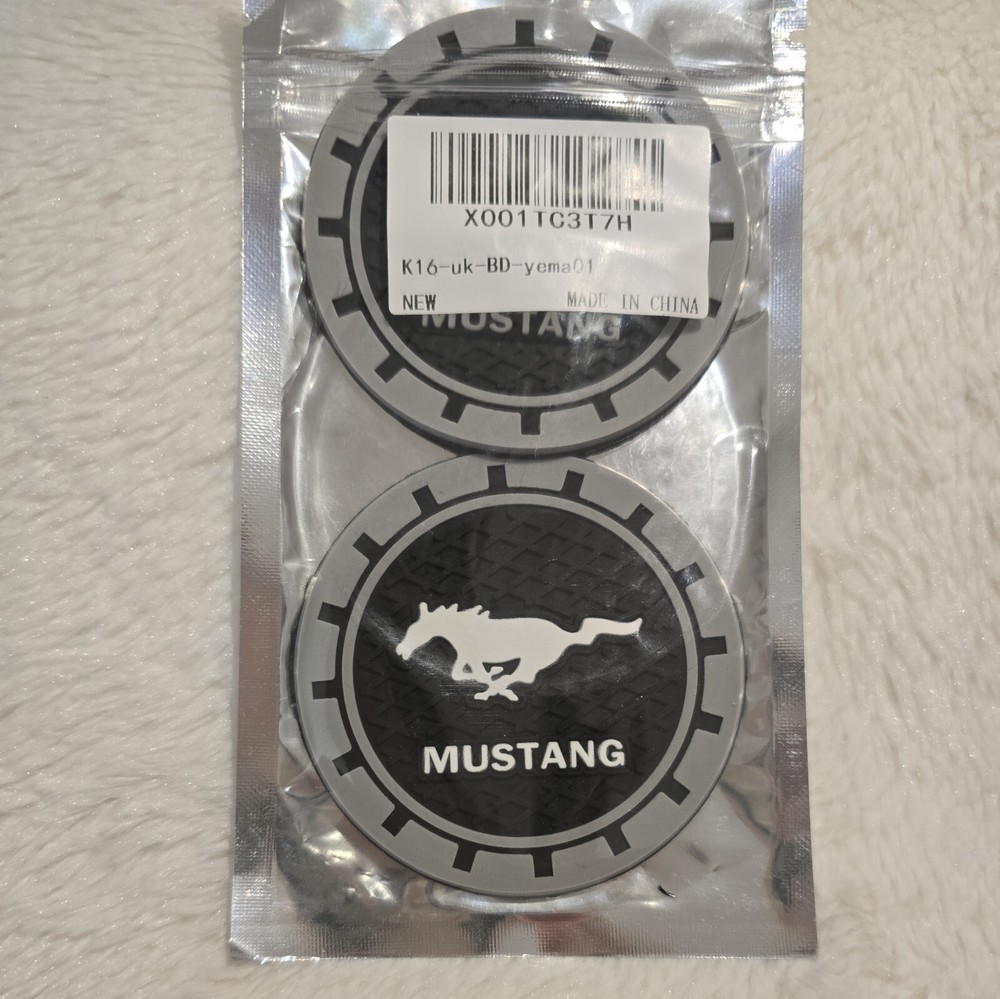 Mustang Car Cup Coaster Pack Of 2