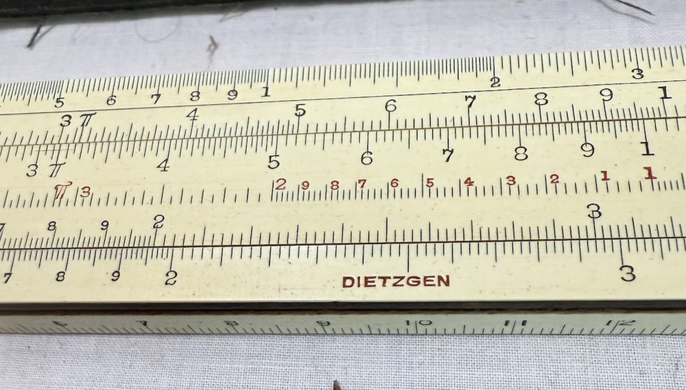 Vintage Dietzgen N1733 Polymath Log Log Duplex Decitrig Slide Rule w/ Case