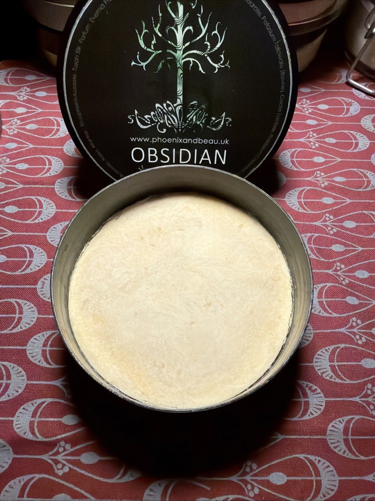 Phoenix And Beau Obsidian Artisan Shaving Soap (Lather Sampled;99%)