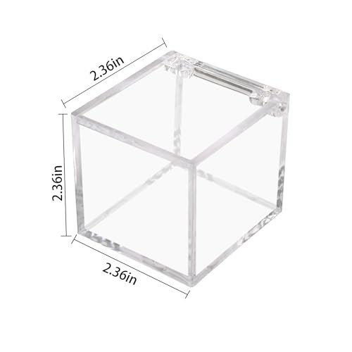 Golf Ball Display Case, UV Protected Golf Ball Display Cube, Acrylic Case 1 PC