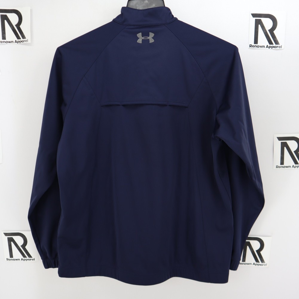 Mens Under Armour ColdGear Navy Blue 1/4 Pullover Sweat Shirt Jacket Size Small